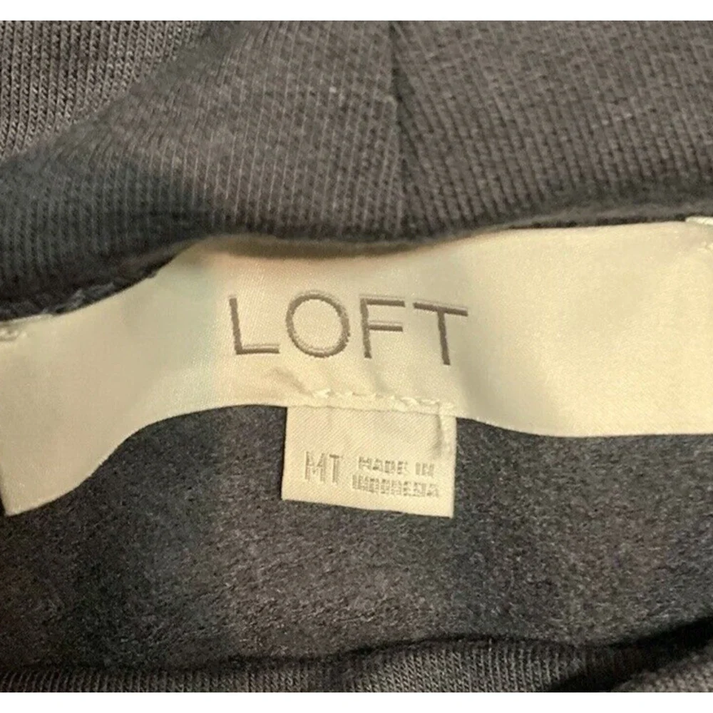 Ann Taylor LOFT Gray Turtleneck Dress Size Medium Office Preppy Cottage Core